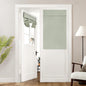 HOMEIDEAS 100% Blackout Linen Door Curtains for French Door 26x68 Inch