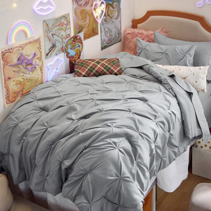 Bedsure 7-Piece Queen Bedding Comforter Set & Sheet Set, Grey Bed in a Bag