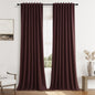 Guken Cream Linen Blackout Curtains 84 Inch Length 2 Panels Set for Living Room Bedroom Back Tab Thermal Insulated 100% Black Out Drapes Room Darkening Window Curtain Ivory Natural Beige