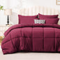Love's cabin Full Comforter Set Black, 7 Pieces Full Bed in a Bag, All Season Bedding Sets with 1 Comforter, 1 Flat Sheet, 1 Fitted Sheet, 2 Pillowcase and 2 Pillow Sham