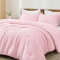PHF Ultra Soft Waffle Comforter Set 3 Pieces King, Linen