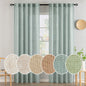 MIULEE Natural White Linen Curtains 52x84 Inch Long for Bedroom Living Room