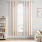 Nanspring Linen Kitchen Window Curtains Over Sink for Cafe 36x36 Inch Cream