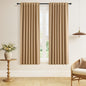 Guken Cream Linen Blackout Curtains 84 Inch Length 2 Panels Set for Living Room Bedroom Back Tab Thermal Insulated 100% Black Out Drapes Room Darkening Window Curtain Ivory Natural Beige