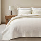 EVERGRACEHOME Cotton Sateen Quilt Set, Queen Size, Olive Green