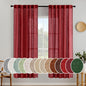 MIULEE Natural White Linen Curtains 52x84 Inch Long for Bedroom Living Room