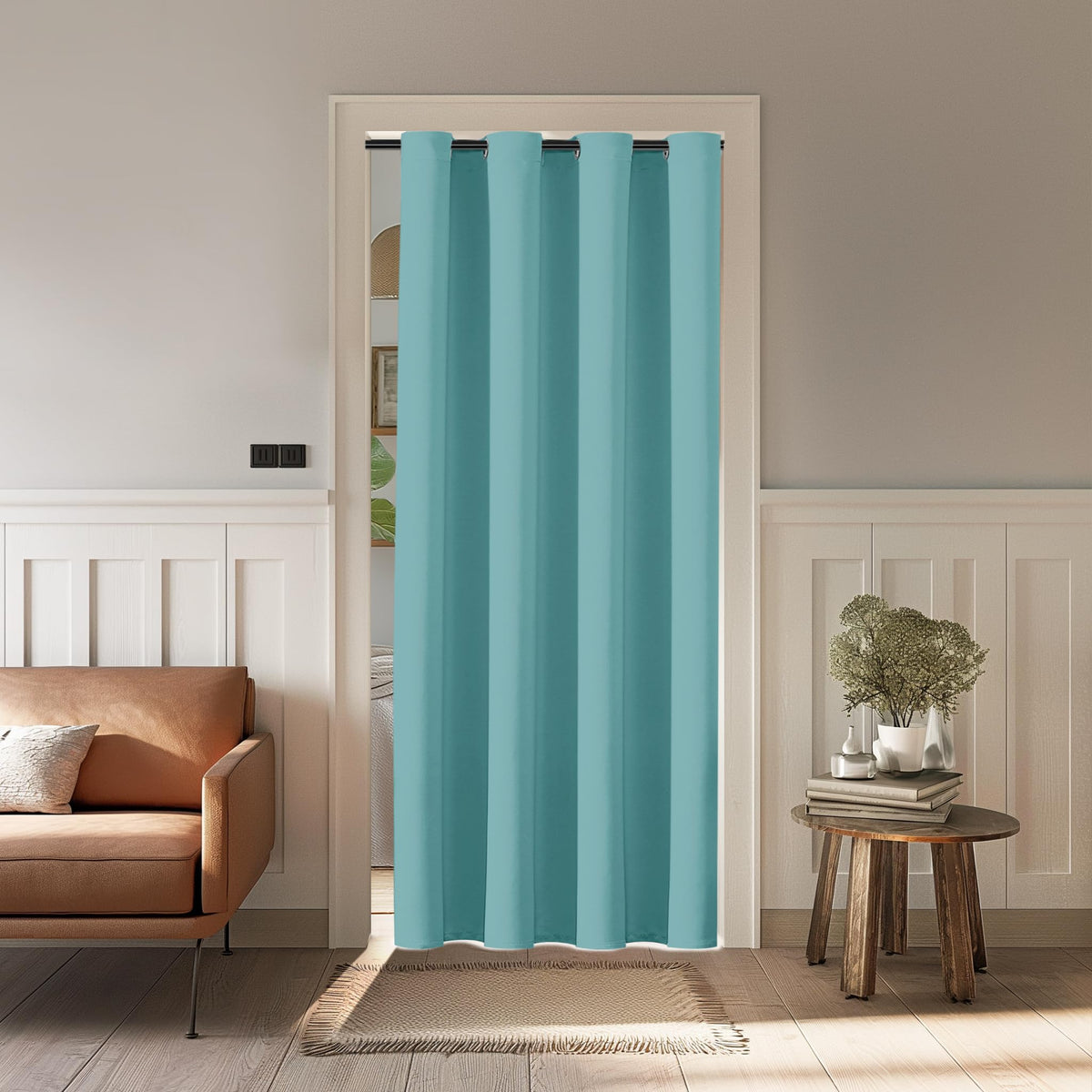 ChrisDowa Blackout Curtains Door Curtain for Doorway Privacy Closet Drapes