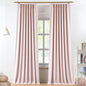 Vision Home Natural Pinch Pleated Full Blackout Curtains Linen Blended Room Darkening Window Curtains 95 inch for Living Room Bedroom Thermal Insulated Pinch Pleat Drapes with Hooks 2 Panel 40"Wx95"L