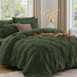 Sasttie Full Size Comforter Set, 7-Piece Bed in a Bag Double, Pintuck Bedding Set for All Season, Includes Comforter, Flat Sheet, Fitted Sheet, Pillowcases and Pillowshams, Beige
