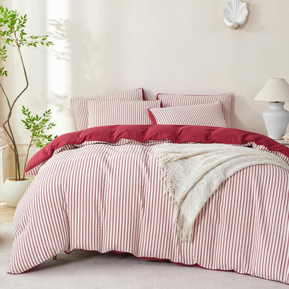 Comforter Queen Set Grid Black 100% Soft Washed Microfiber Jacquard 3 Pieces Grid Bedding Sets Grey White Comforter Queen for All Seasons and 2 Pillowcases Comfort Breathable