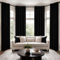 MIULEE Black Blackout Curtains 63 Inch Length for Bedroom Set of 4 Panels