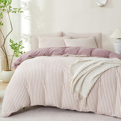 Comforter Queen Set Grid Black 100% Soft Washed Microfiber Jacquard 3 Pieces Grid Bedding Sets Grey White Comforter Queen for All Seasons and 2 Pillowcases Comfort Breathable