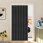 Vatge Closet Door Curtain Room Divider Drapes, Pleated Folding Style Curtains for Doorways Curtain for Bedroom Without Door,1 Panel with Tieback, W39 x L78, Black