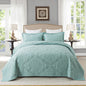 Travan 3-Piece Quilt Set Quilted Bedspread Lightweight Coverlet Set Garden Style Floral Printed Oversized Quilted Bedding Set with Shams for All Season, Exquisite, King Size