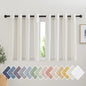NICETOWN Semi Sheer Linen Ivory Curtains for Bedroom, W52xL84, 2 Panels