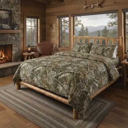 Northwest Realtree 5-Piece Queen Size Bed in a Bag Set, 1 Comforter, 1 Fitted Sheet, 1 Flat Sheet, 2 Pillowcases, All Seasons Bedding, MAX-7 Camo