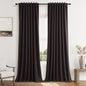 Guken Cream Linen Blackout Curtains 84 Inch Length 2 Panels Set for Living Room Bedroom Back Tab Thermal Insulated 100% Black Out Drapes Room Darkening Window Curtain Ivory Natural Beige