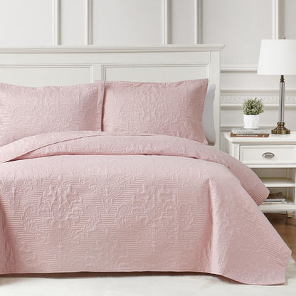 Hansleep Queen Quilt White Quilts Queen Size 3 Pieces (1 Quilt, 2 Shams)