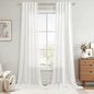 Nanspring Linen Kitchen Window Curtains Over Sink for Cafe 36x36 Inch Cream
