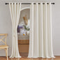 NICETOWN Semi Sheer Linen Ivory Curtains for Bedroom, W52xL84, 2 Panels