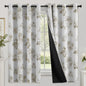 SimpleHome Cream 100% Blackout Curtains Room Darkening Living Room 84 Inch