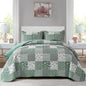 Mybedsoul Boho Quilts Queen Size, Patchwork Floral Bedding Set, Blue