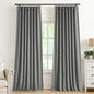 Vision Home Natural Pinch Pleated Full Blackout Curtains Linen Blended Room Darkening Window Curtains 95 inch for Living Room Bedroom Thermal Insulated Pinch Pleat Drapes with Hooks 2 Panel 40"Wx95"L
