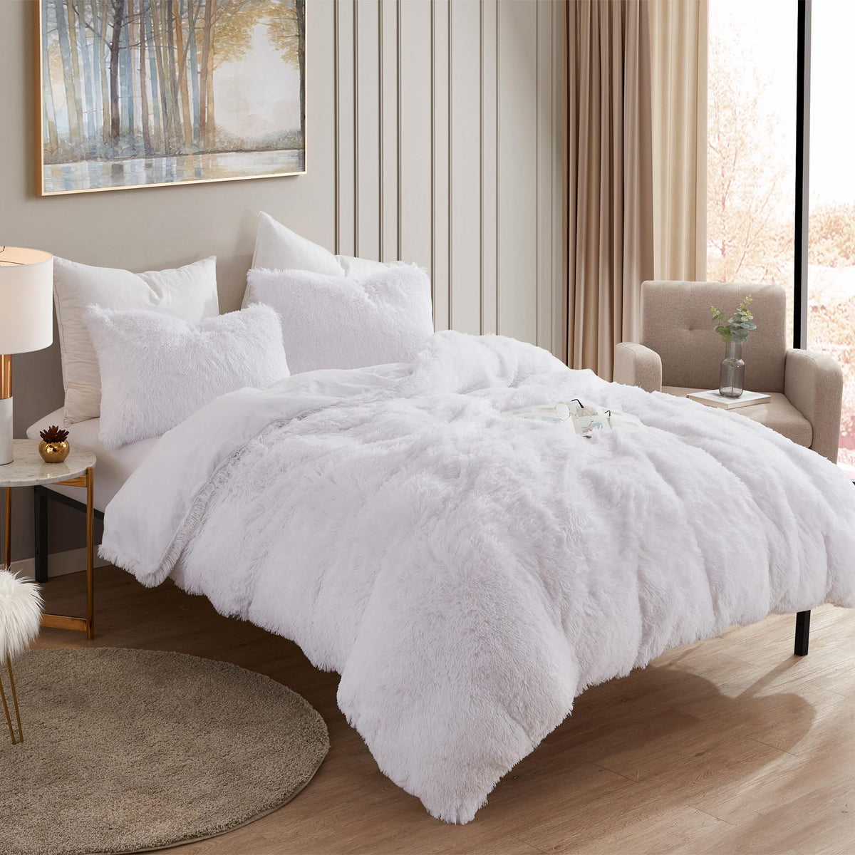 Full Size Comforter Set with Sheets - 7-Piece Bedding Collection - 1 Comforter, 1 Fitted Sheet, 1 Flat, 4 Pillowcases - Deep Pocket - Soft & Breathable Premium Quality - Ideal for All Seasons, Gray
