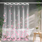 Clear Green Ivy Leaves Shower Curtain Liner, Transparent Plastic Nature Green Botanical Leaf Decorative Waterproof Shower Curtains for Bathroom, 72x72 Weighted Magnetic Shower Curtain Liner with Hooks