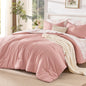 Litanika Floral Queen Comforter Set, 7 Peices Olive Green Bed in a Bag