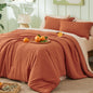 Bedsure Blue Bedding Set Queen Bed in a Bag Contrasting Bed 7 Pieces