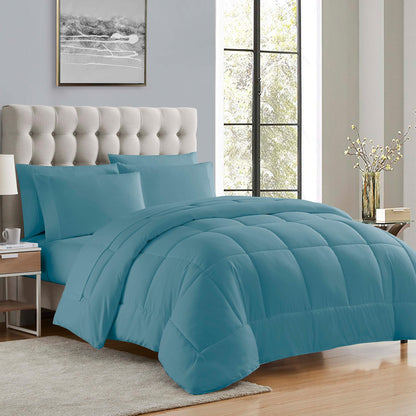 Full Size Comforter Set with Sheets - 7-Piece Bedding Collection - 1 Comforter, 1 Fitted Sheet, 1 Flat, 4 Pillowcases - Deep Pocket - Soft & Breathable Premium Quality - Ideal for All Seasons, Gray