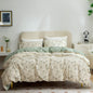 Comforter Queen Set Grid Black 100% Soft Washed Microfiber Jacquard 3 Pieces Grid Bedding Sets Grey White Comforter Queen for All Seasons and 2 Pillowcases Comfort Breathable