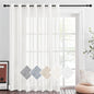 NICETOWN Semi Sheer Linen Ivory Curtains for Bedroom, W52xL84, 2 Panels