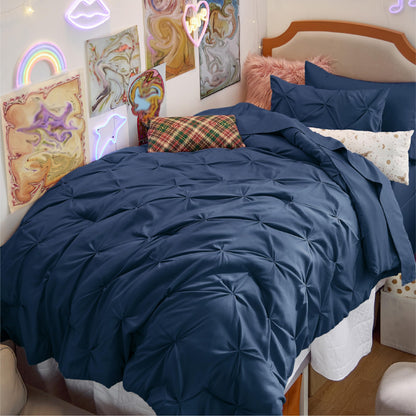 Bedsure 7-Piece Queen Bedding Comforter Set & Sheet Set, Grey Bed in a Bag