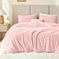 EXQ Home Fluffy Comforter Set Queen Size,3 Pieces Bed Set,Black
