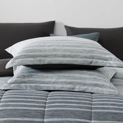 Monbix Full Size Comforter Sets - 7 Pieces Bed in a Bag Full Bedding Set