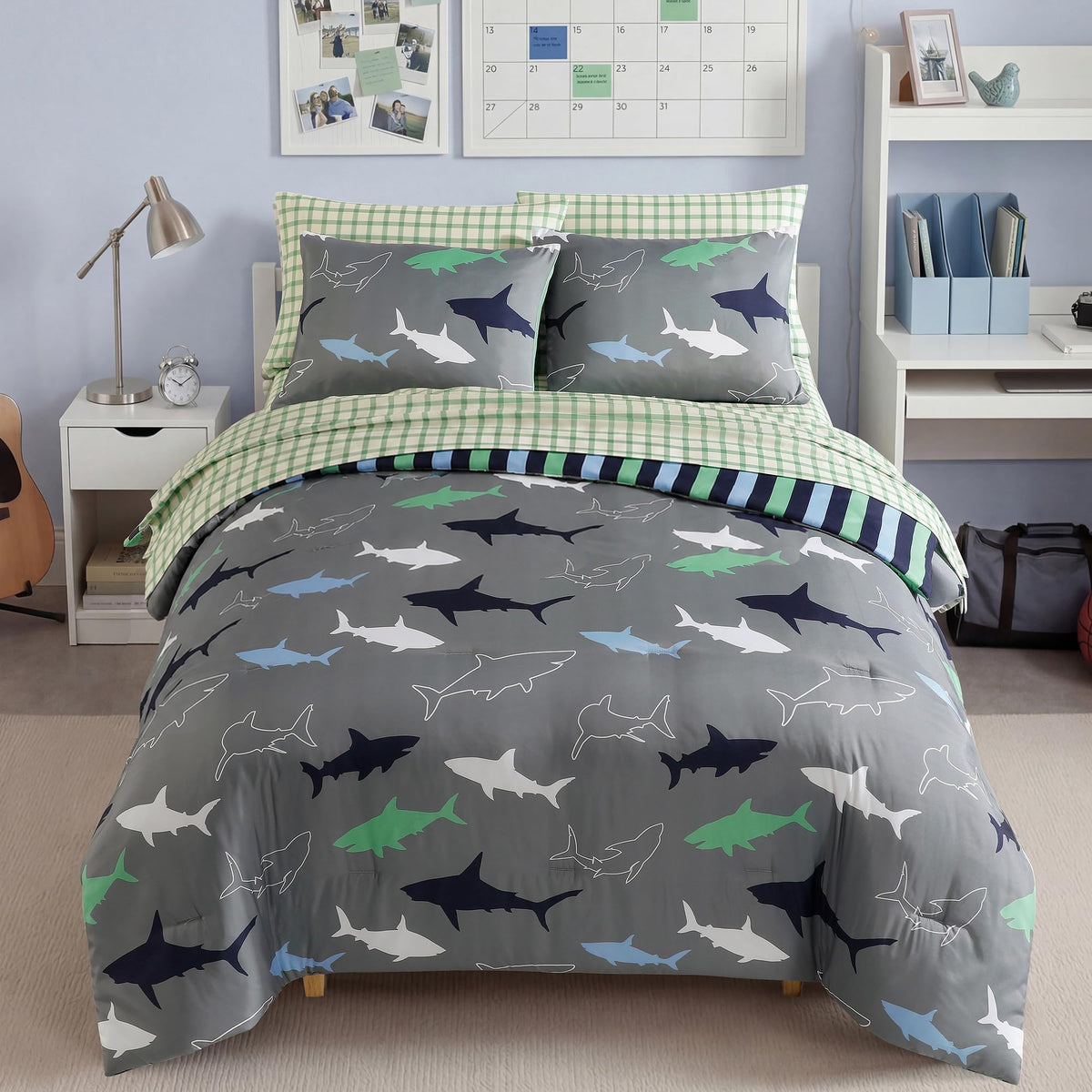Twin Bedding Sets for Boys - 5 Pieces Space Bedding Twin Comforter Set