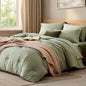 Queen Comforter Set-7 Pieces Soft Prewashed Bed in a Bag Queen Bedding Sets