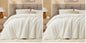 BEDELITE Fleece Queen Comforter Set, Fluffy Bed Set, Cream White