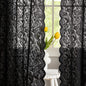 ALIGOGO Short White Lace Kitchen Curtains 36 Length 2 Panels W26 x L36 Inch