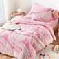 SLEEP ZONE Comforter Set Bed in A Bag, 7 Pieces Girls, Cattoon Pattern for Kids, Toddlers, Teens, Ultra Soft and Washable (Garden Secret,Full/Queen)
