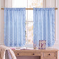 Brown White Gingham Kitchen Curtains 36" Buffalo Plaid Ruffle Cafe Curtains