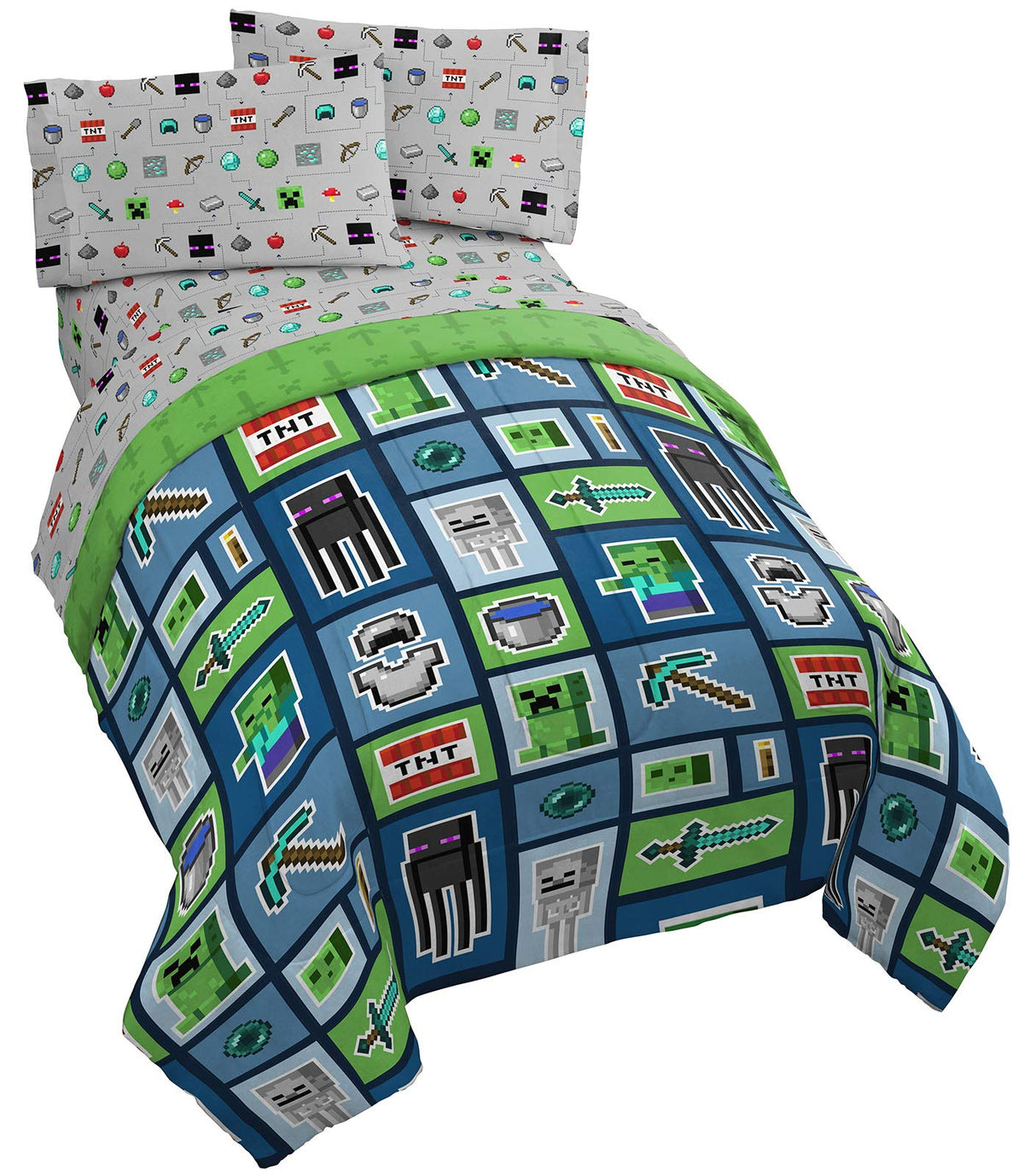 Marvel Spiderman Full Size Comforter Set 5 Piece Kids Bedding, Multi