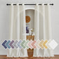 NICETOWN Semi Sheer Linen Ivory Curtains for Bedroom, W52xL84, 2 Panels