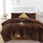 Smoofy Fluffy Queen Comforter Set, Faux Fur Pink Comforter Set 3 Pcs
