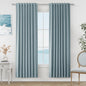 Guken Cream Linen Blackout Curtains 84 Inch Length 2 Panels Set for Living Room Bedroom Back Tab Thermal Insulated 100% Black Out Drapes Room Darkening Window Curtain Ivory Natural Beige