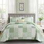 Mybedsoul Boho Quilts Queen Size, Patchwork Floral Bedding Set, Blue