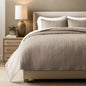 EVERGRACEHOME Cotton Sateen Quilt Set, Queen Size, Olive Green
