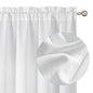 Chyhomenyc 2 Panels White Kitchen Curtains 36 Inch Length Tier Curtain